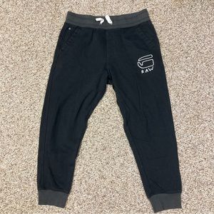 G Star Raw embroidered men’s sweatpants size Medium black athletic jogger pants